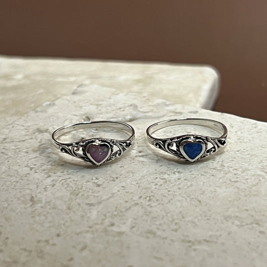 Opaline Heart Ring